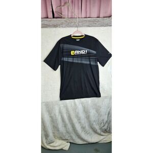 AND1 Basketball Shirt Mens Medium Black Performance Graphic Tee Stop Sweating Me